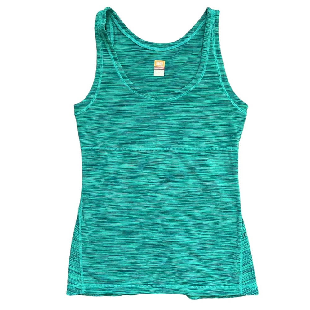 Lucy Activewear Women’s Green Scoop Neck Tank Top Size Small